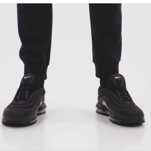 Men's Nike Air Max 97 Black Terry Cloth Size 8 with Box - Picture 2 of 14